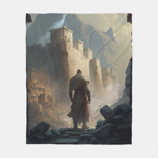 Mountain Town Siege フリースブランケット (正面)