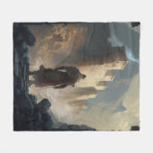 Mountain Town Siege フリースブランケット (正面(横))