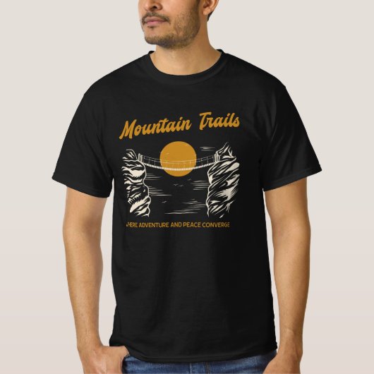 Mountain Trails Abenteuer und Frieden in den Berge Tシャツ (正面)