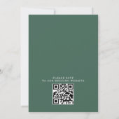 Mountain Tree Forest Rustic Budget QR Code Wedding 招待状 (裏面)
