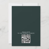 Mountain Trees Pine Rustic Budget QR Code Wedding 招待状 (裏面)