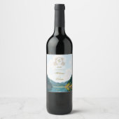 Mountain Valley View Wedding Wine Label ワインラベル (正面)