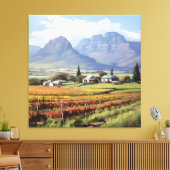 Mountain Vineyard Farmhouse Wall Art Canvas Print キャンバスプリント (インサイチュ (リビング))
