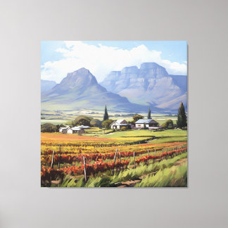 Mountain Vineyard Farmhouse Wall Art Canvas Print キャンバスプリント