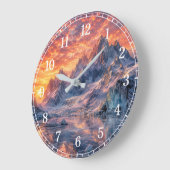Mountain Wall Clock — Nature-Inspired Design ラージ壁時計 (傾斜)