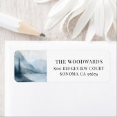 Mountain Watercolor Elegant Rustic ラベル (インサイチュ)