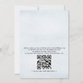 Mountain Watercolor Rustic Budget QR Code Wedding 招待状 (裏面)