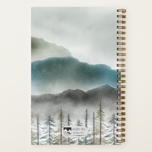 Mountain Watercolor Spiral Notebook  ノートブック (裏面)