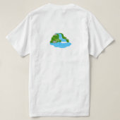 Mountain Waterfall Art – 平和な自然 Tシャツ (デザイン裏面)