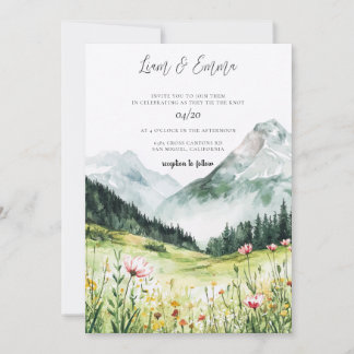 Mountain Wedding Invitation 招待状