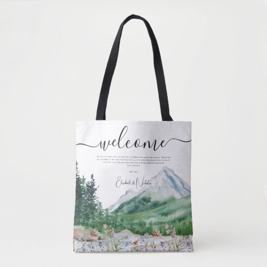 Mountain Wildflower | ウェディング ウェルカム トートバッグ (正面)