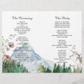 Mountain Wildflower | 結婚式プログラム（折りたたみ式） (裏面)