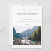 Mountain Wildflower Floral Wedding Photo サンキューカード (裏面)