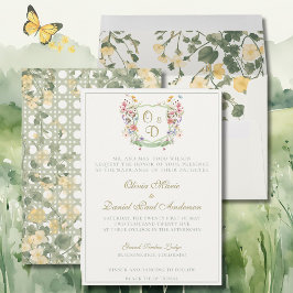 Mountain Wildflower Garden Wedding Invitation 招待状