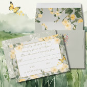 Mountain Wildflower Garden Wedding RSVP Card