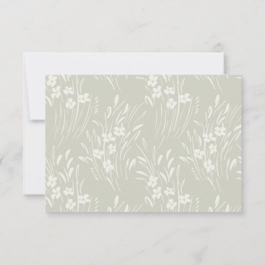 Mountain Wildflower Garden Wedding RSVP Card (裏面)