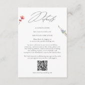 Mountain Wildflower Meadow Modern Wedding Details エンクロージャーカード (正面)