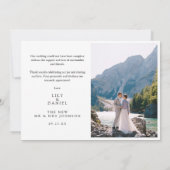 Mountain Wildflowers Floral Meadow Wedding Photo サンキューカード (裏面)