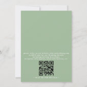 Mountain Wildflowers Forest Rustic QR Code Wedding 招待状 (裏面)