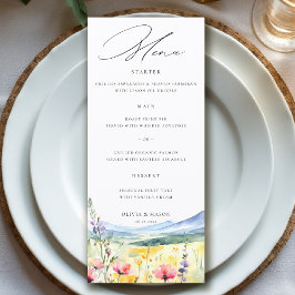 Mountain Wildflowers Meadow Modern Floral Wedding メニュー