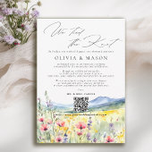 Mountain Wildflowers Modern Wedding Announcement 招待状