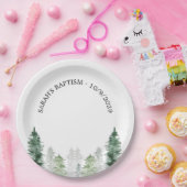 Mountain Winter Baptism Paper Plate ペーパープレート (パーティー)
