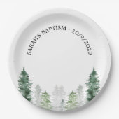 Mountain Winter Baptism Paper Plate ペーパープレート (正面)