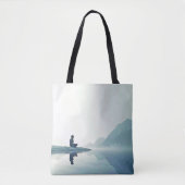 Mountain Zen Peaceful Meditation Design トートバッグ (正面)