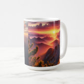 #MountainAdventure #SunriseMagic #NatureLovers #Ou コーヒーマグカップ (正面右)