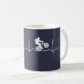 Mountainbikeの心拍 コーヒーマグカップ (正面右)