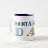 MountainBikingDad ツートーンマグカップ (正面左)