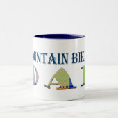 MountainBikingDad ツートーンマグカップ (中央)