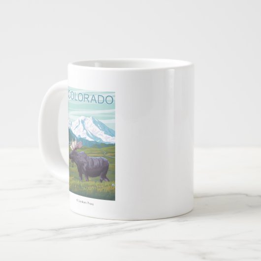MountainColoradoのアメリカヘラジカ ジャンボコーヒーマグカップ (正面左)