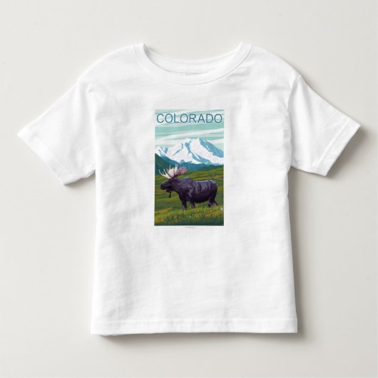 MountainColoradoのアメリカヘラジカ トドラーTシャツ (正面)