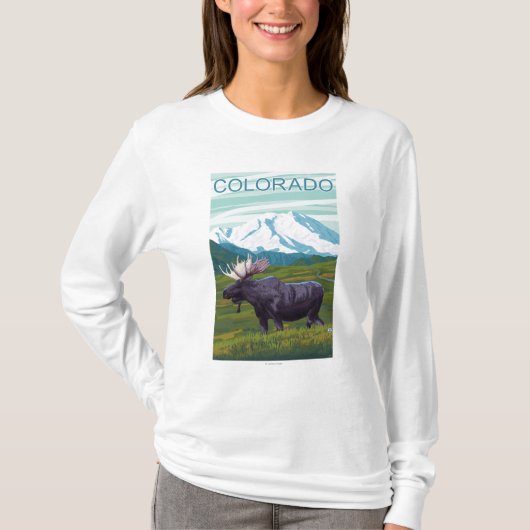 MountainColoradoのアメリカヘラジカ Tシャツ (正面)