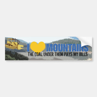 mountaindozer、愛は、それらの下の石炭Mを…支払います バンパーステッカー