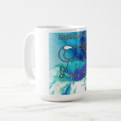 MountainFire Media青い火山 コーヒーマグカップ (正面左)