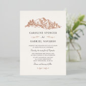 Mountains Adventure Wedding 箔招待状 (立ち正面)