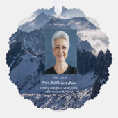 Mountains Alpine Memorial Keepsake オーナメントカード (正面)