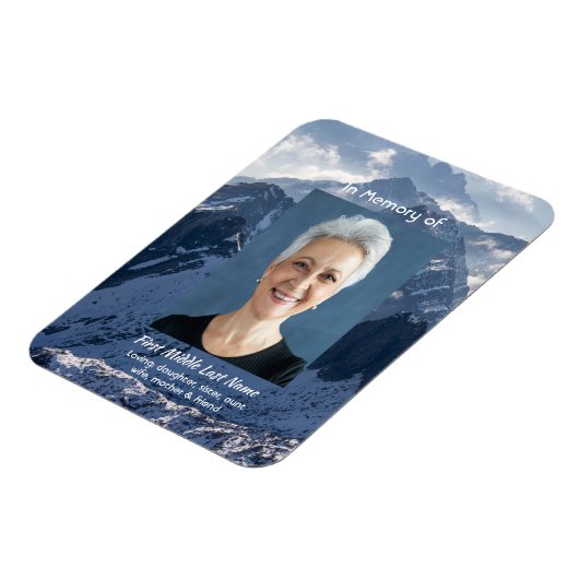  Mountains Alpine Memorial Keepsake マグネット (左側)