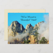 Mountains and Clouds Utah新しいアドレスのお知らせ 案内ポストカード (正面/裏面)
