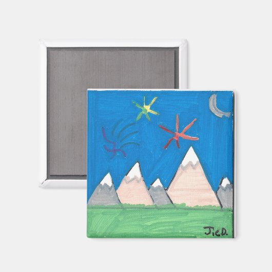 Mountains and Fireworks  マグネット (正面/裏面)