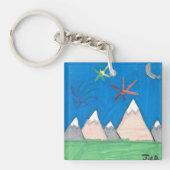 Mountains and Fireworks Keychain キーホルダー (正面)