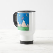 Mountains and Fireworks Travel Mug トラベルマグ (正面左)