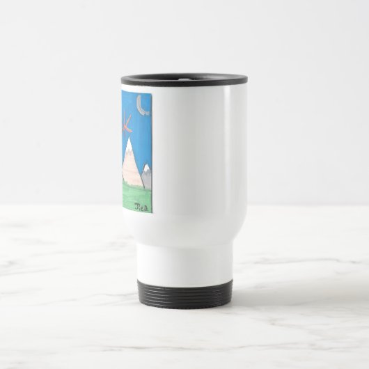 Mountains and Fireworks Travel Mug トラベルマグ (中央)