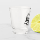 Mountains and Moose 15th Wedding Anniversary ショットグラス (左)