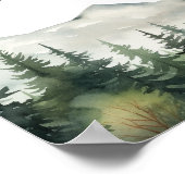 Mountains and Pines 13 Tables Wedding Seating ポスター (角)