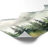 Mountains and Pines 20 Tables Wedding Seating ポスター (角)