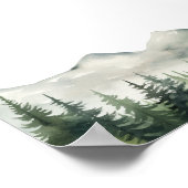 Mountains and Pines 27 Tables Wedding Seating ポスター (角)