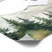 Mountains and Pines 6 Tables Wedding Seating ポスター (角)